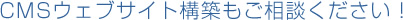 CMSウェブサイト構築もご相談ください！